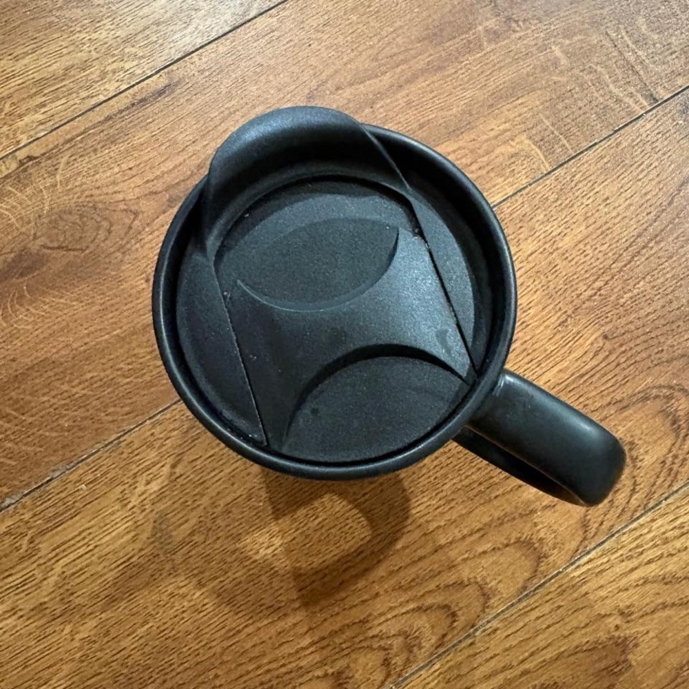 Black Travel Mug with Flip Lid